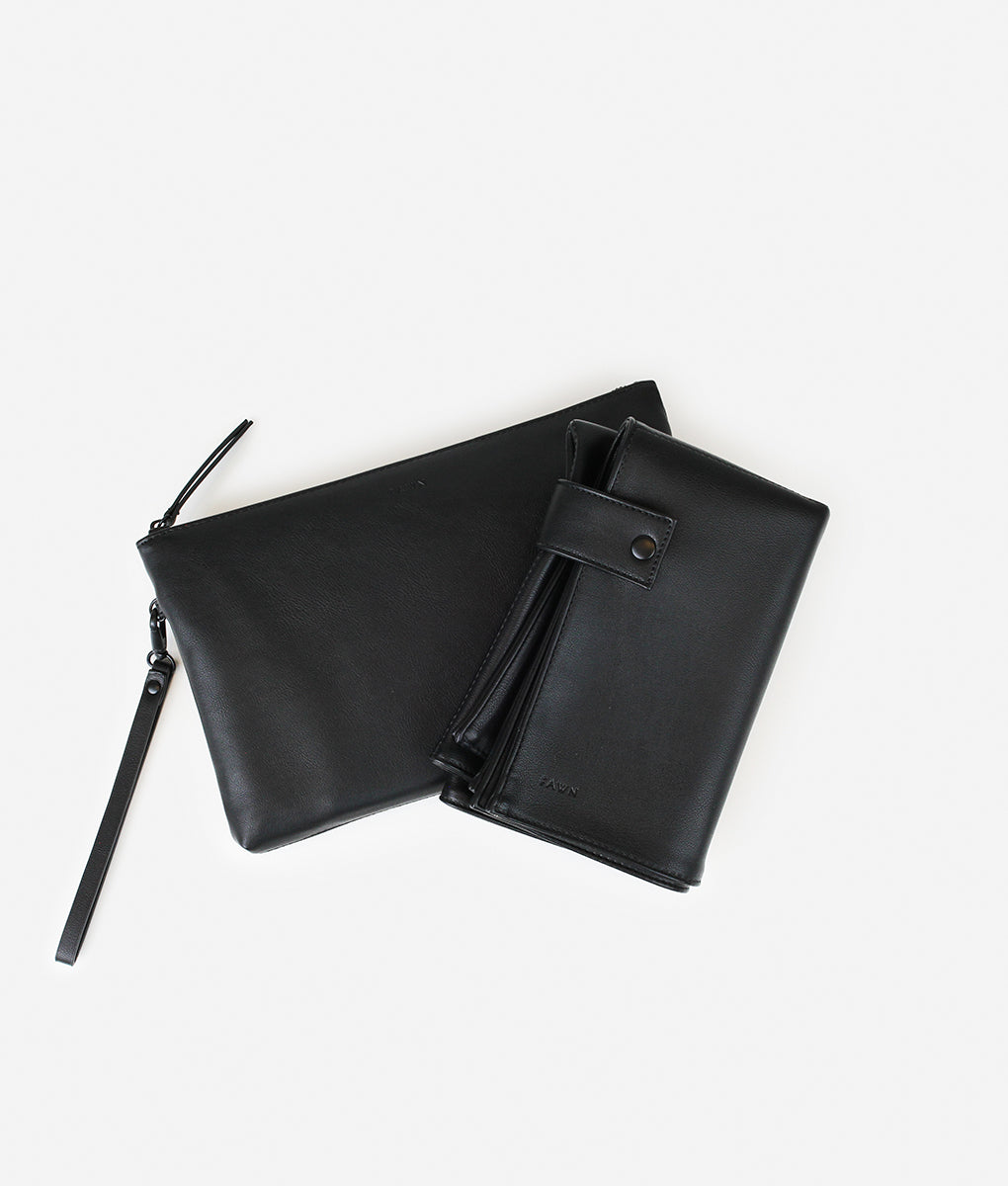 The Square Diaper Bag Bundle – Black / Black