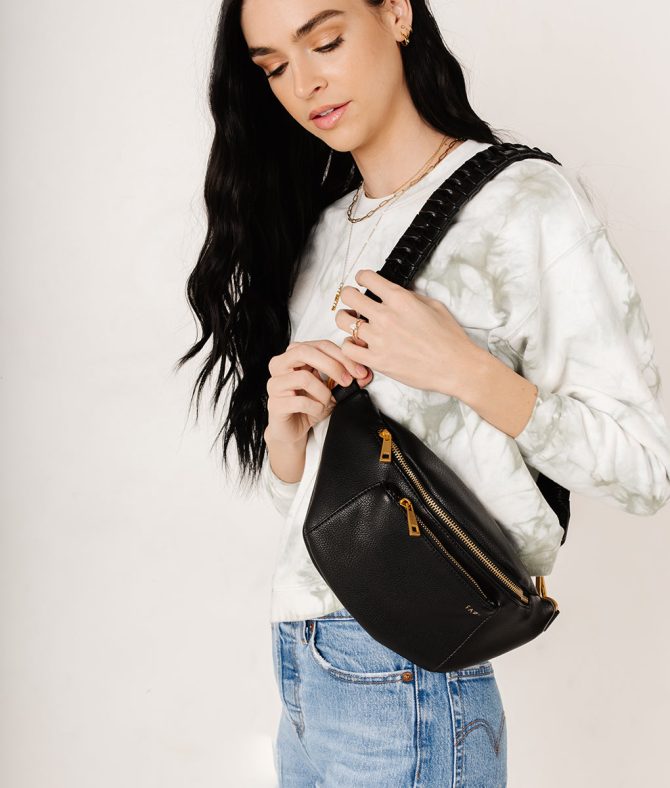 The Fishtail Braid Strap Short - Black - Image 4