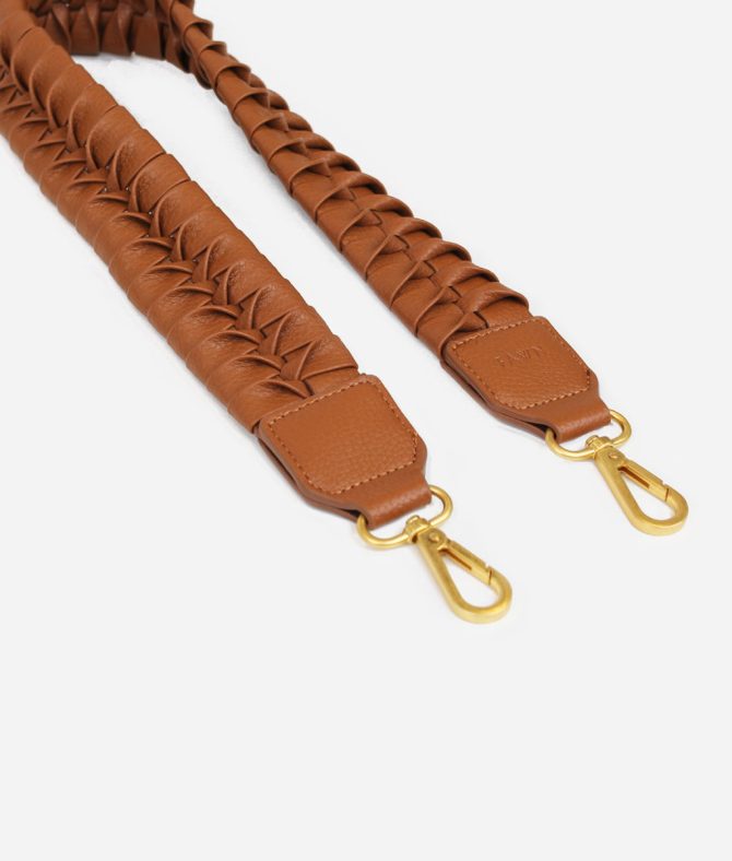 The Fishtail Braid Strap Short - Brown - Image 2