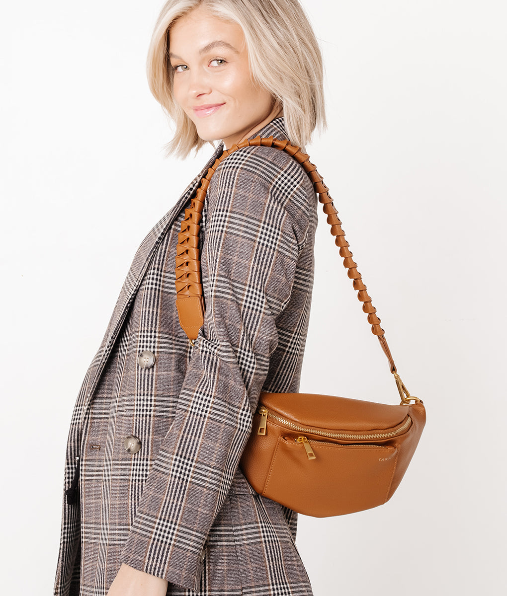 The Fishtail Braid Strap Short – Brown