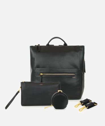 The Square Diaper Bag Bundle - Black