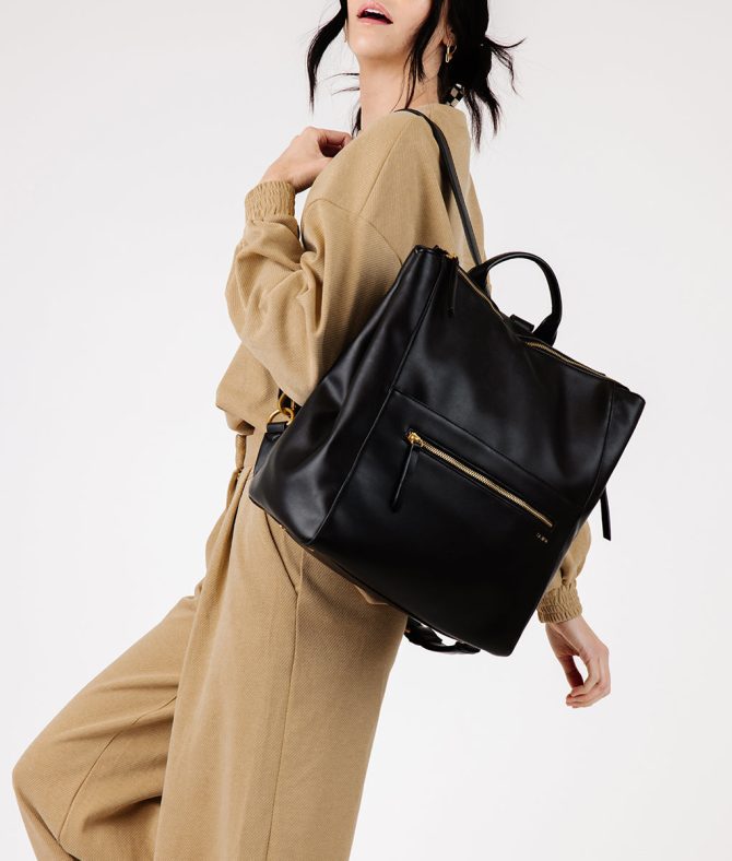The Square Diaper Bag - Black - Image 8