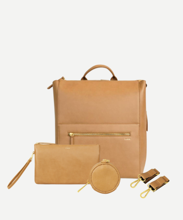 The Square Diaper Bag Bundle - Tan