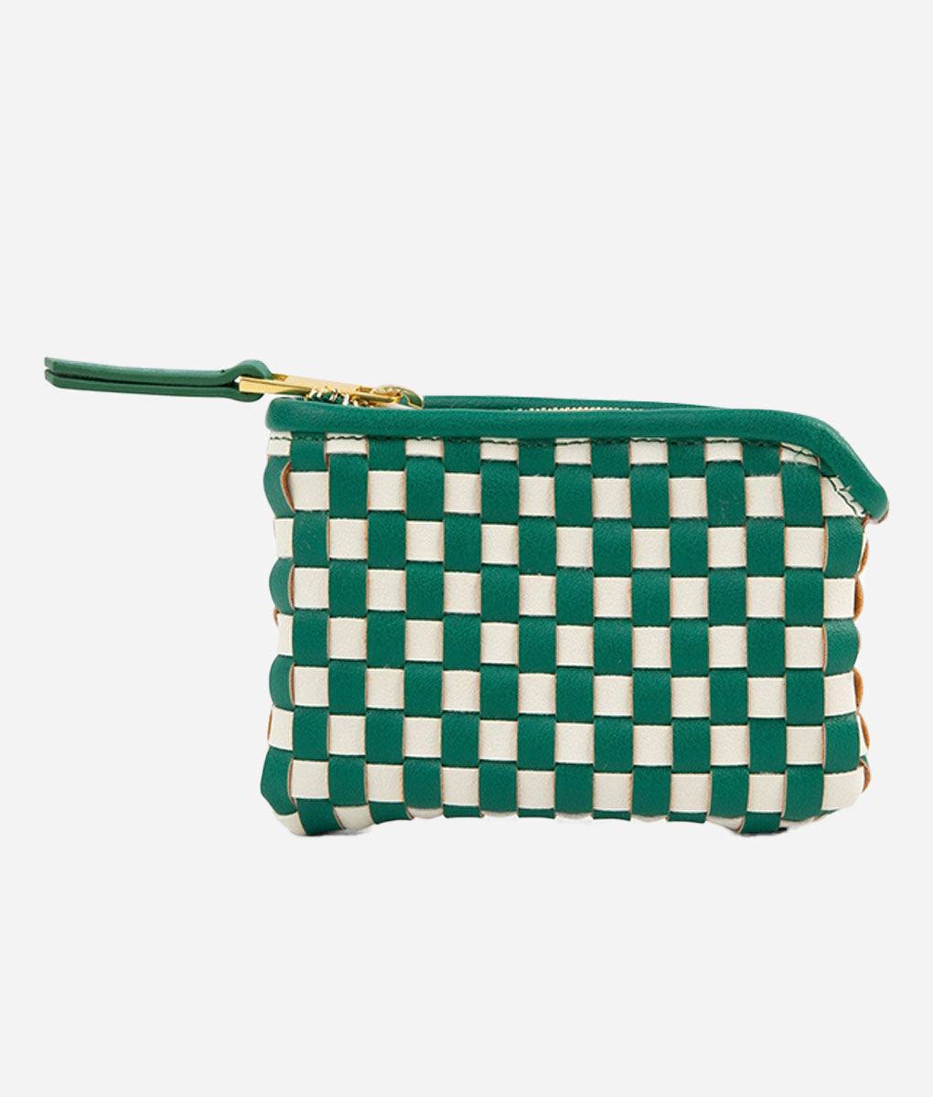 The Woven Wallet – Green/White
