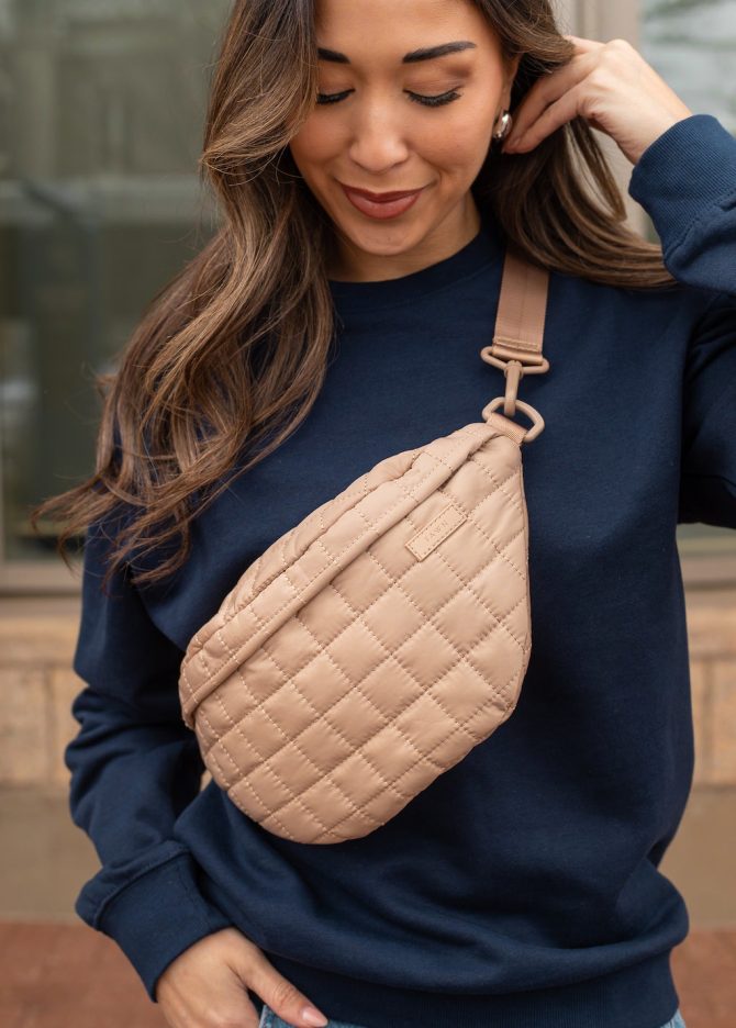 The Quilted Fawny Pack - Beige - Image 5