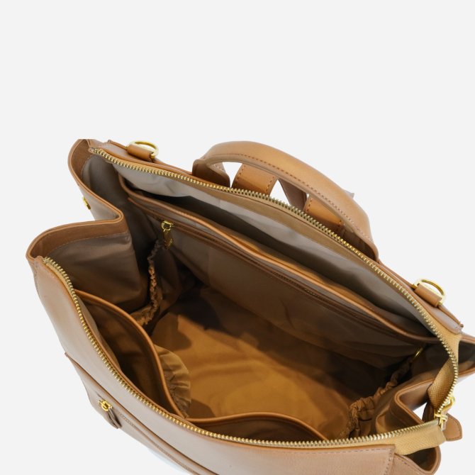 The Square Diaper Bag Bundle - Tan - Image 7