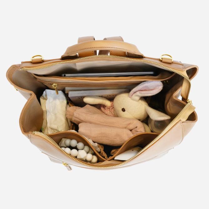 The Square Diaper Bag Bundle - Tan - Image 6