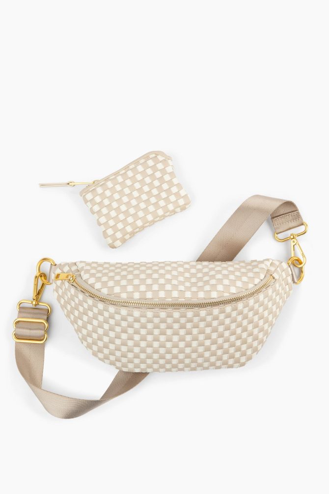 The Fawny Pack - Woven Beige/White - Image 5