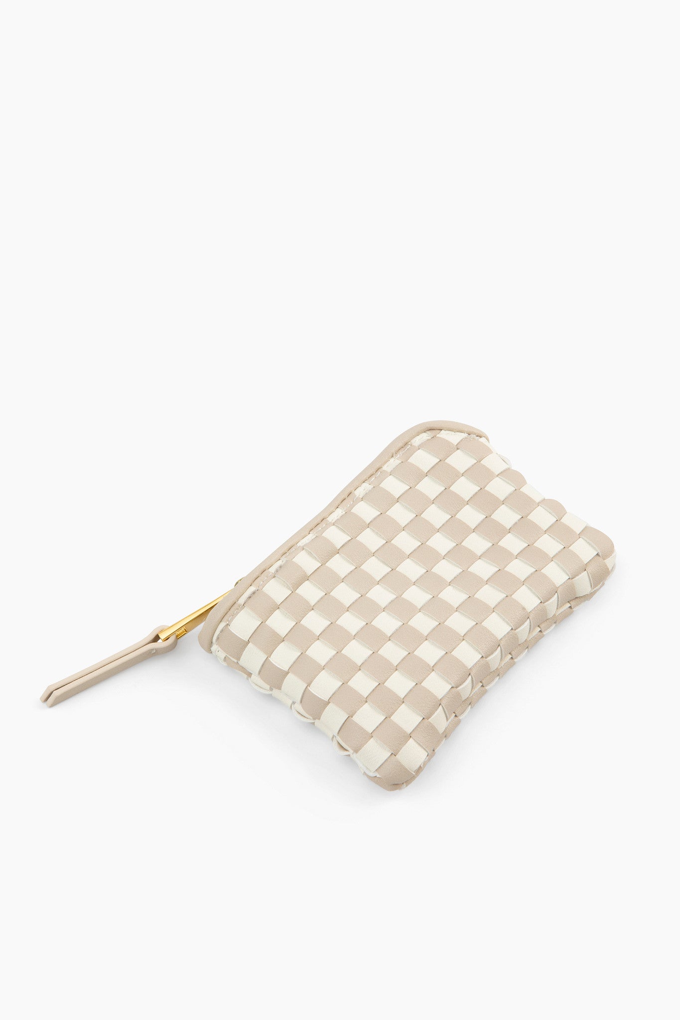 The Woven Wallet – Beige/White