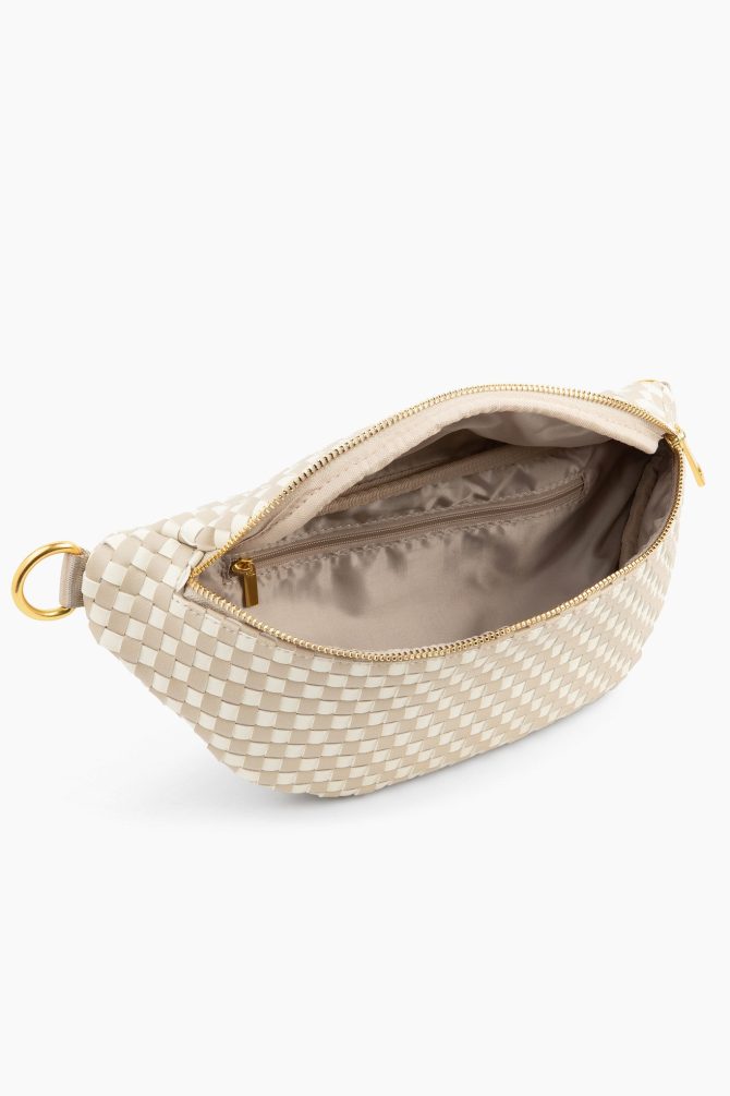 The Fawny Pack - Woven Beige/White - Image 3